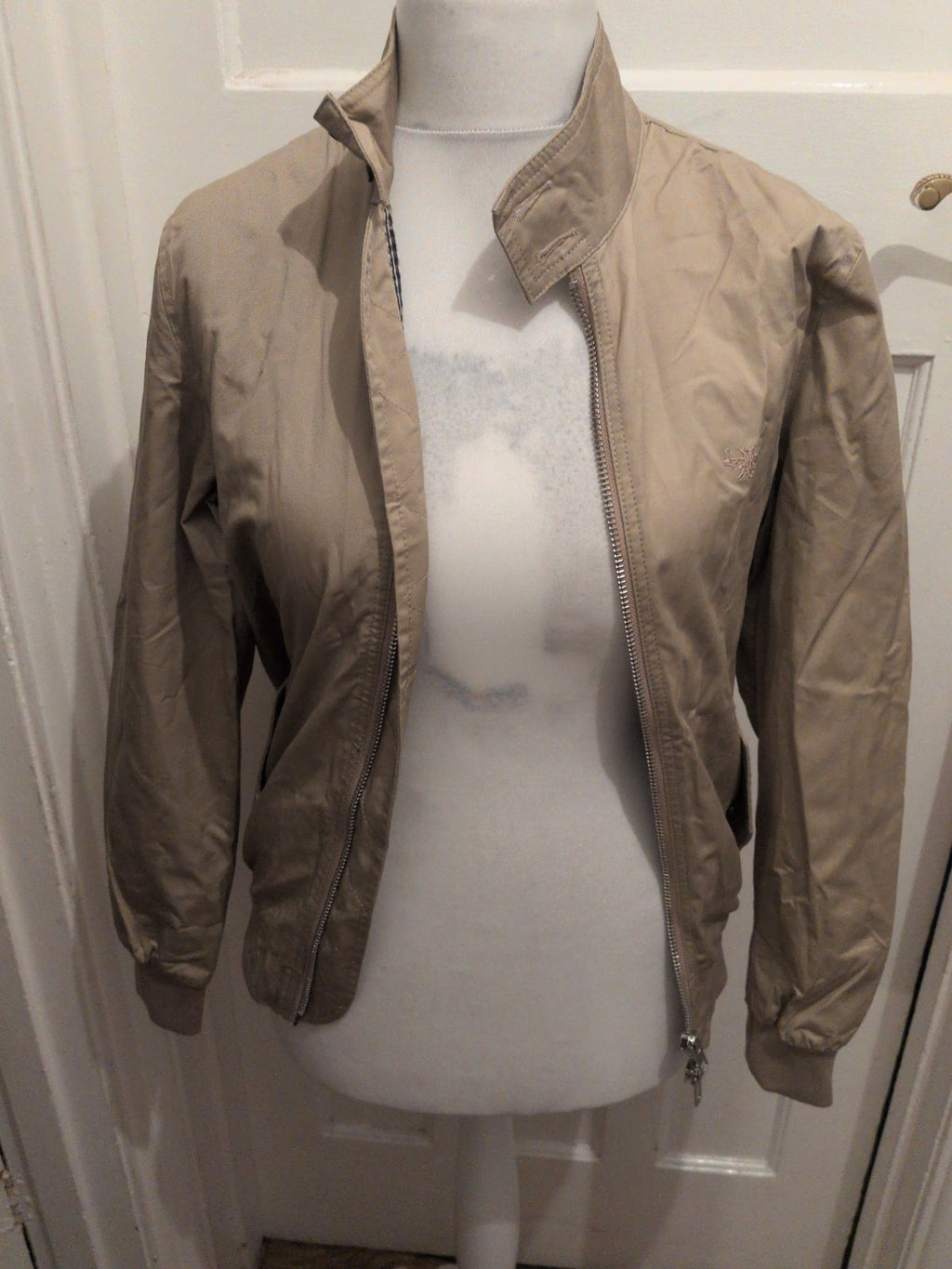 River Island XS Pale Brown Check Line Jacket