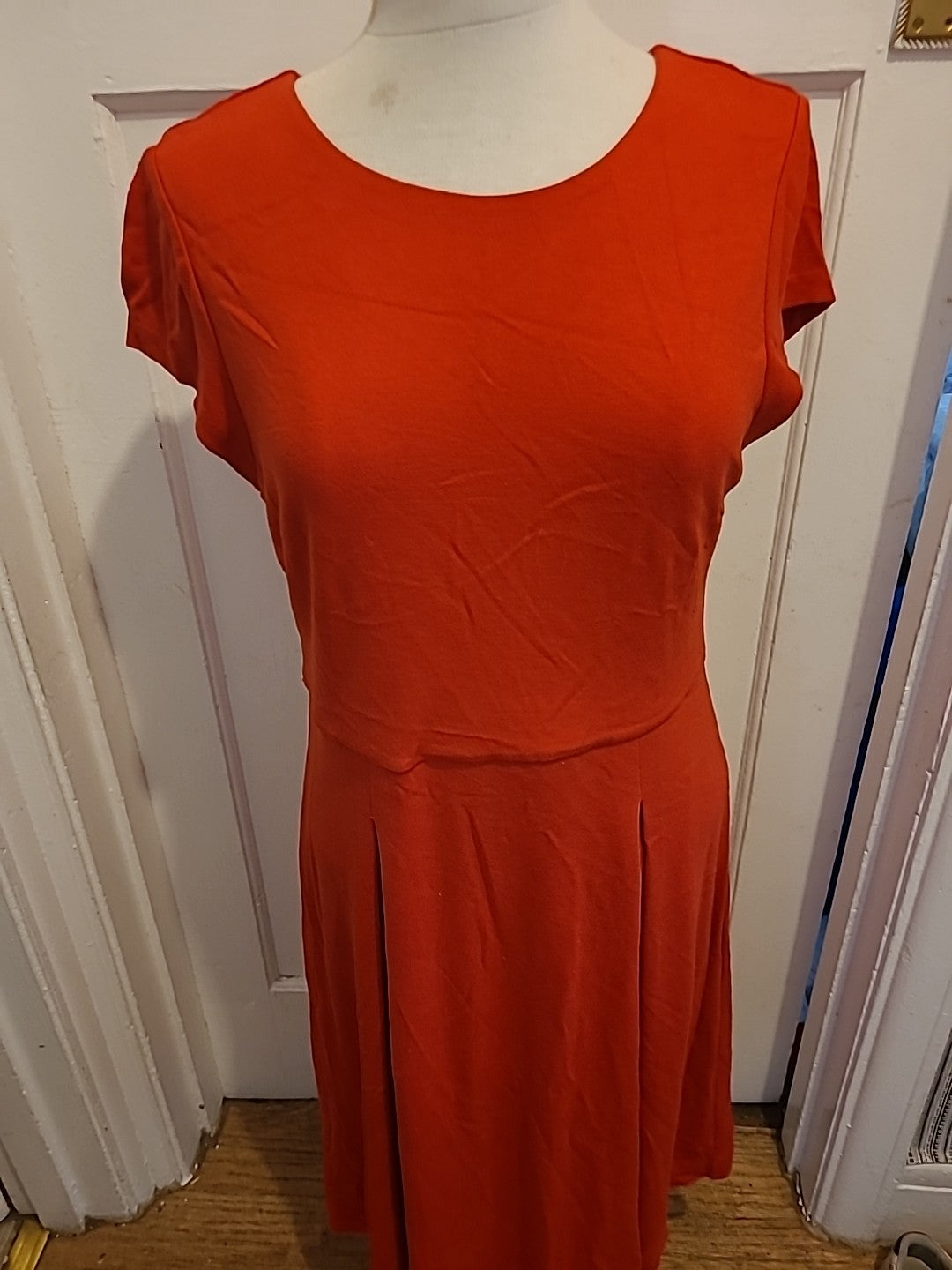 Ladies Red Dress Size 14 BODEN Short Sleeve