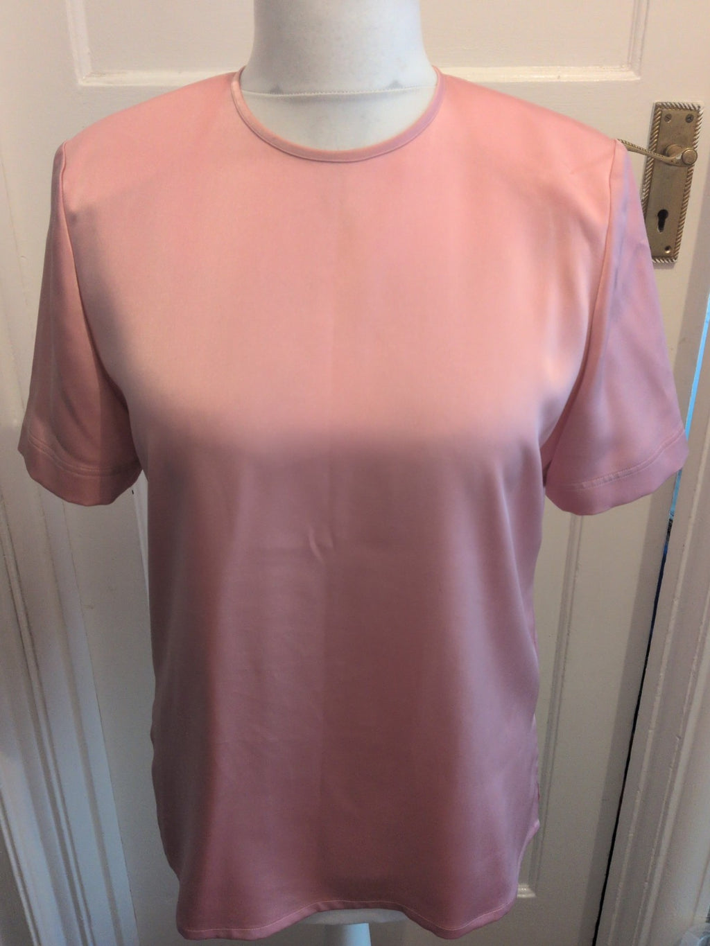 Viyella 10 Purple Padded Short Sleeve Blouse