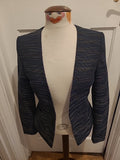 Ladies George Size 8 Blue/White/Black Lined Blazer