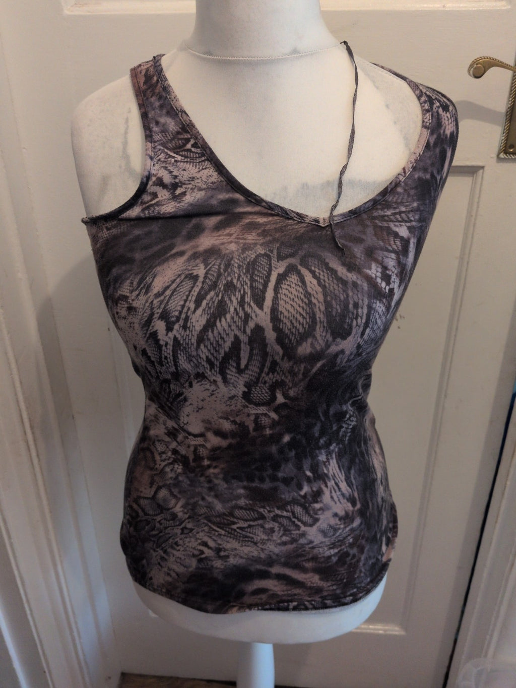 Primark 10 Dark Multi Sleeveless Tank Vest Top