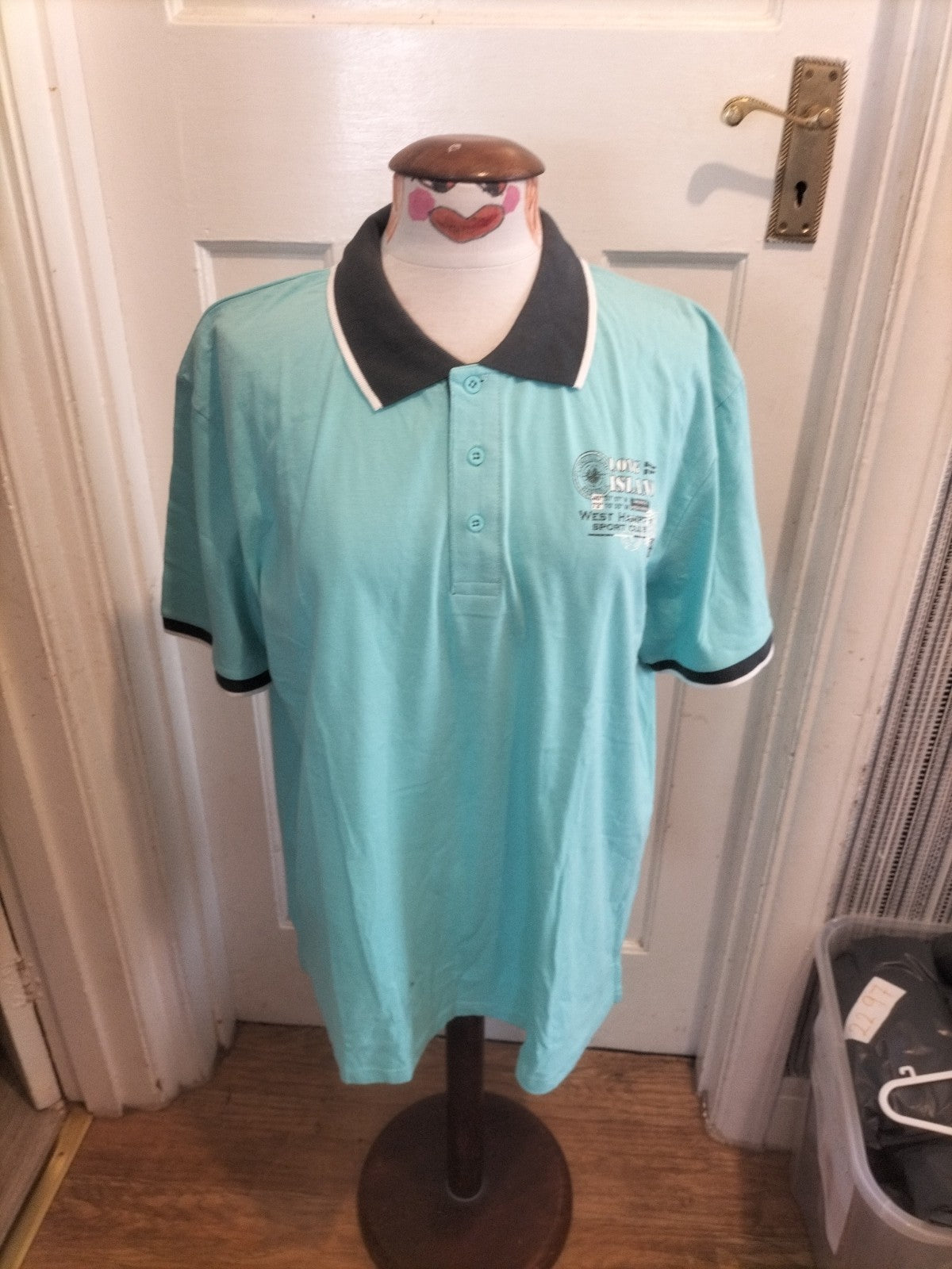 Mens Atlas Size XL Mint Short Sleeved Polo