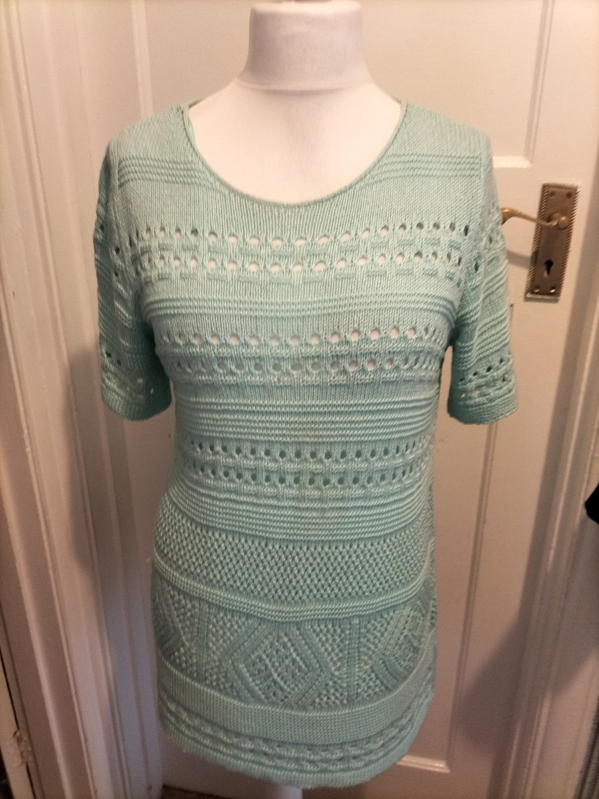 Ladies George Size 16 Mint Short Sleeved Jumper Dress