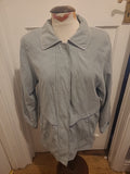 Ladies Berkertex Size 10-12 Light Green Lined Long Sleeved Jacket Zip Through