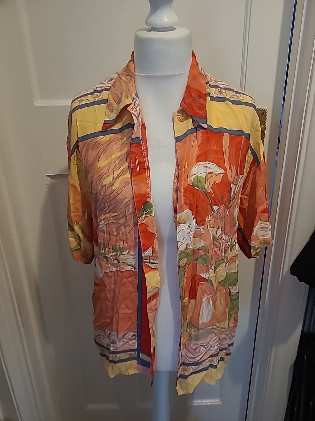 Ladies West&Webb Size 12 Multicoloured Buttoned Blouse