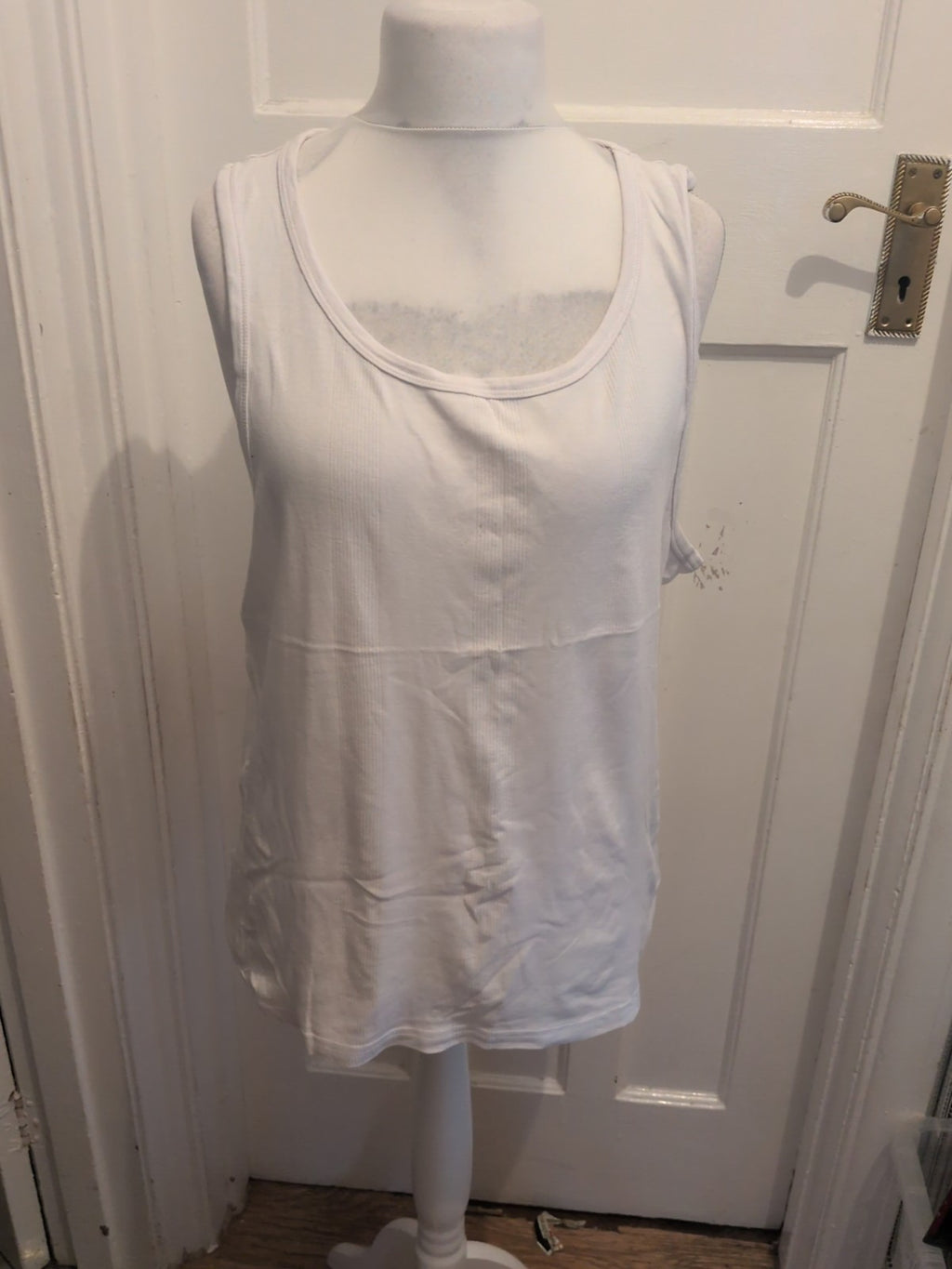 Next 2XL White Vest Slim Fit