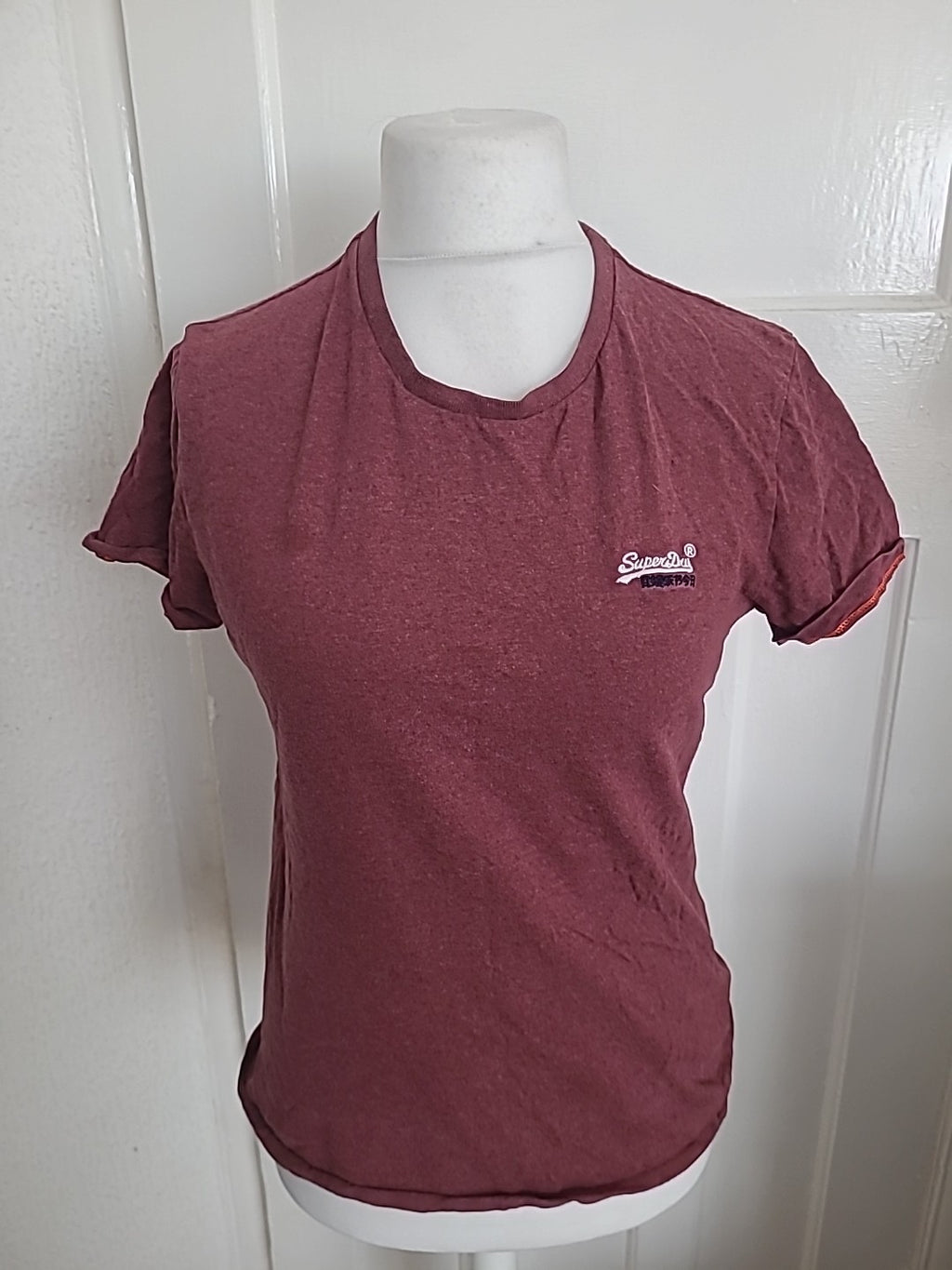 Mens Superdry Orange Label Size M Purple Short Sleeved Tshirt