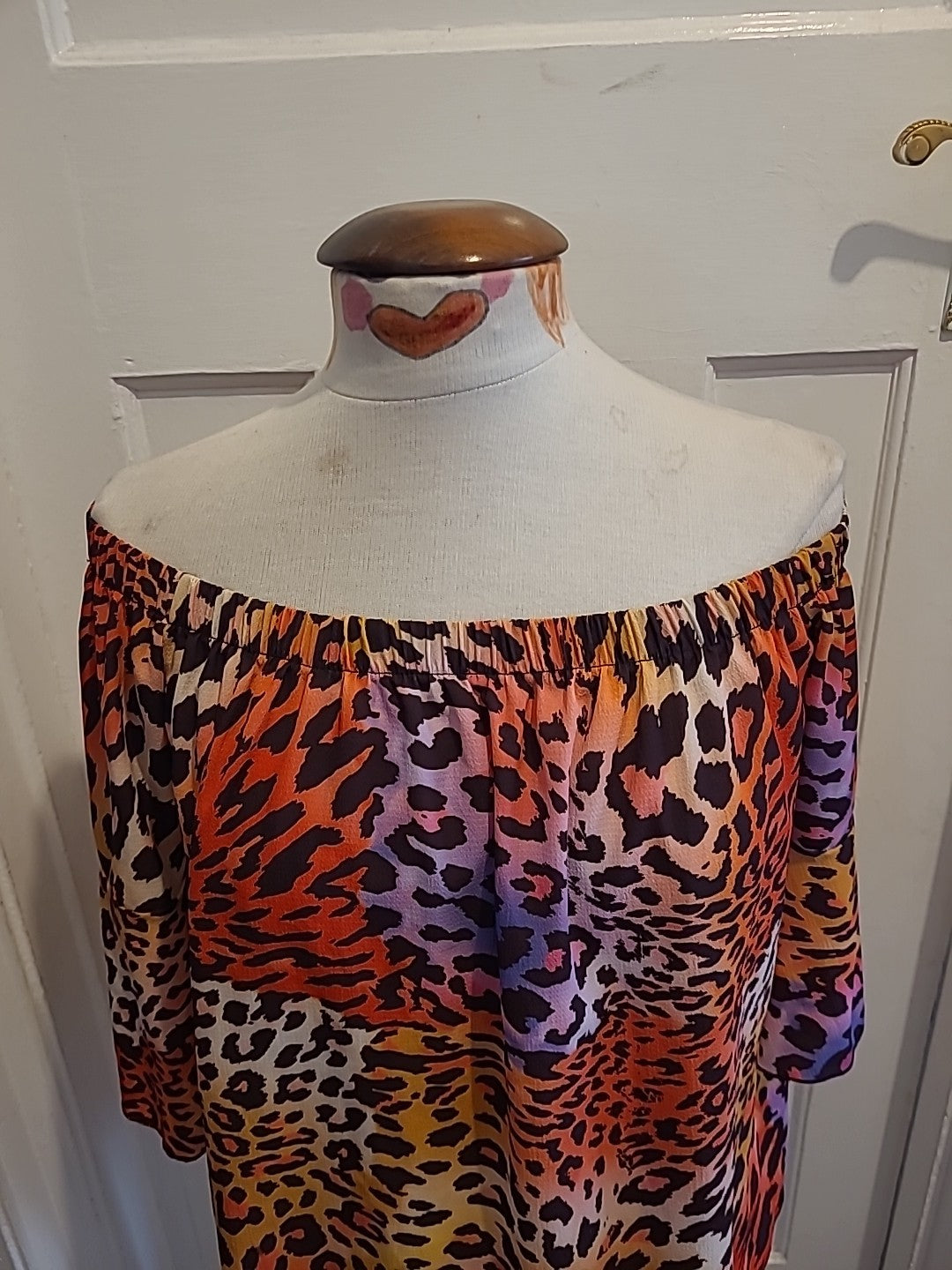 Ladies Quiz Size 12 Multicoloured Elasticated Hem Blouse