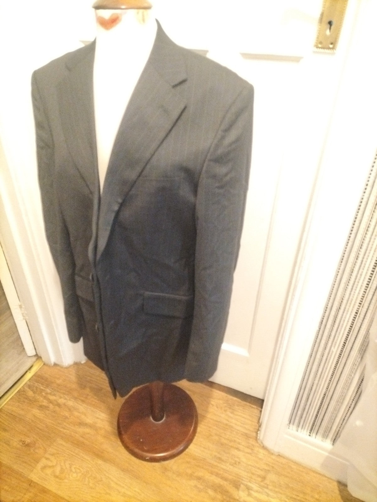 Mens Limehous Size 42L Black Striped Blazer