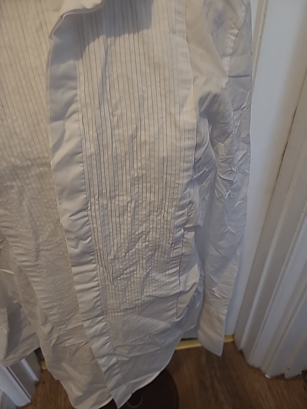 Mens Moss Size 15.5" White Long Sleeved Tailored Shirt