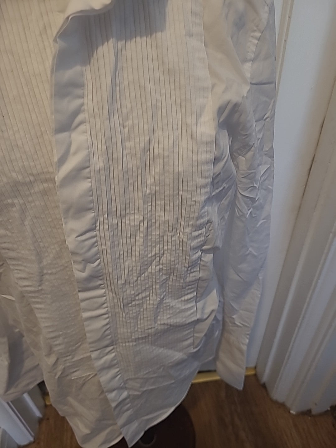 Mens Moss Size 15.5" White Long Sleeved Tailored Shirt