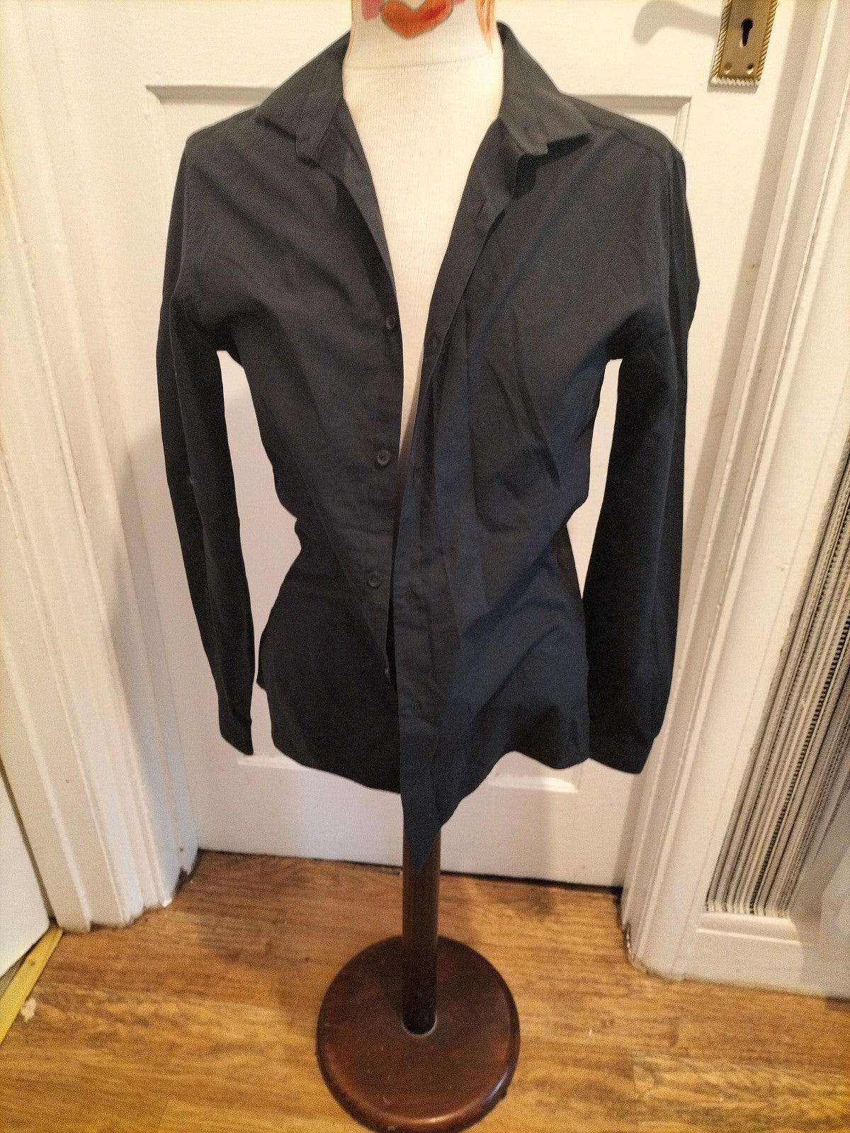 Mens Burton Size 14.5-15" Skinny Fit Black Eary Iron Shirt