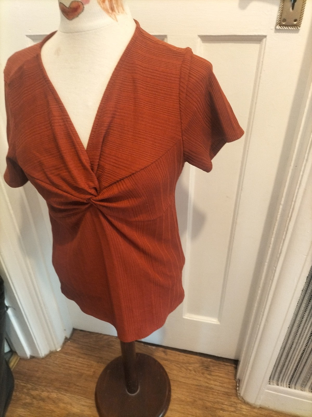Ladies George Size 14 Brown Short Sleeved Tshirt