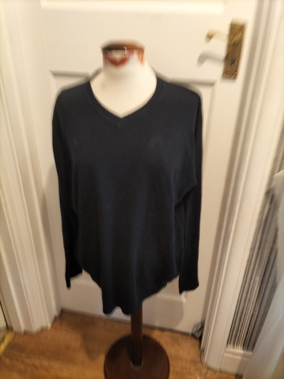 Mens Cedarwood State Size Large Black Lightweight Pullover Jumper