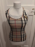 Small Multicoloured Check Sleeveless T-shirt