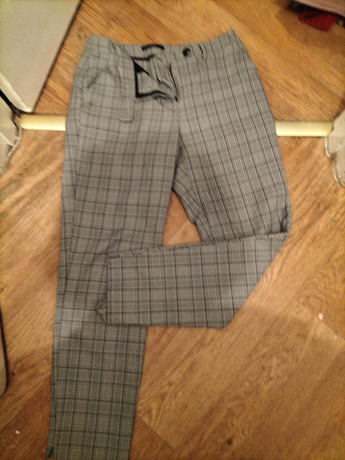 George 10 Grey Brown Check Trousers