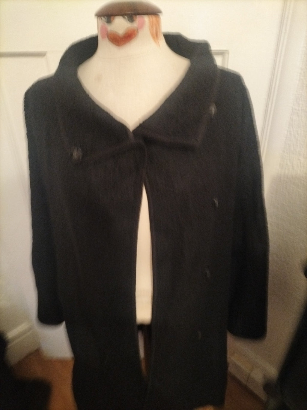 Ladies Basler Size 10 Black Long Sleeved Popper Fastening Coat