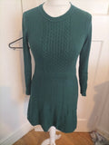 Ladies Shein Size Small Green Long Sleeved Jumper Dress