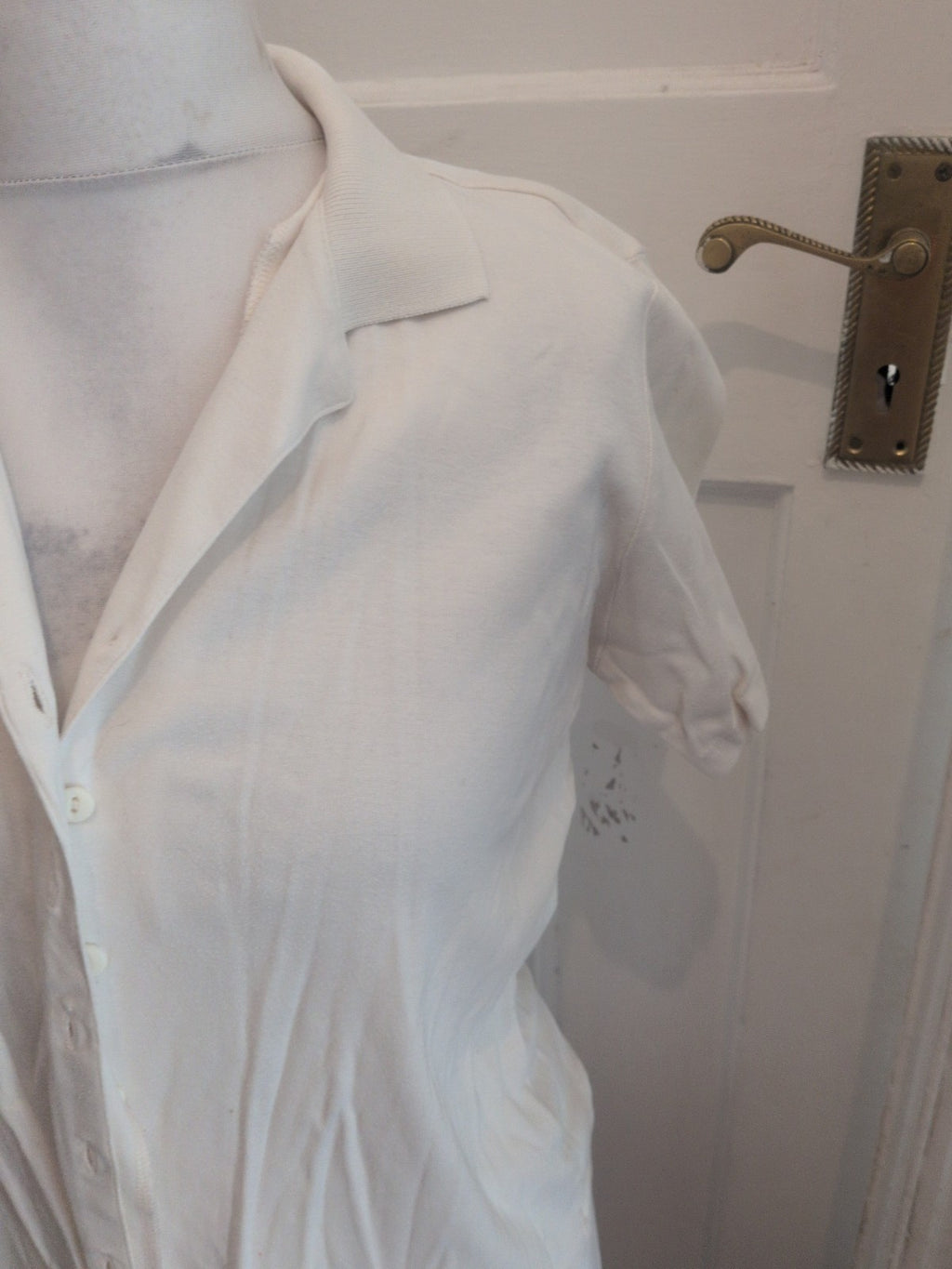 BHS 14 Cream Short Sleeve Cardigan
