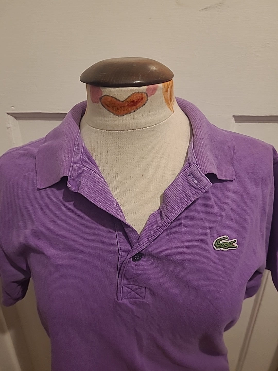 Mens Lacoste Size Small Purple Short Sleeved Polo