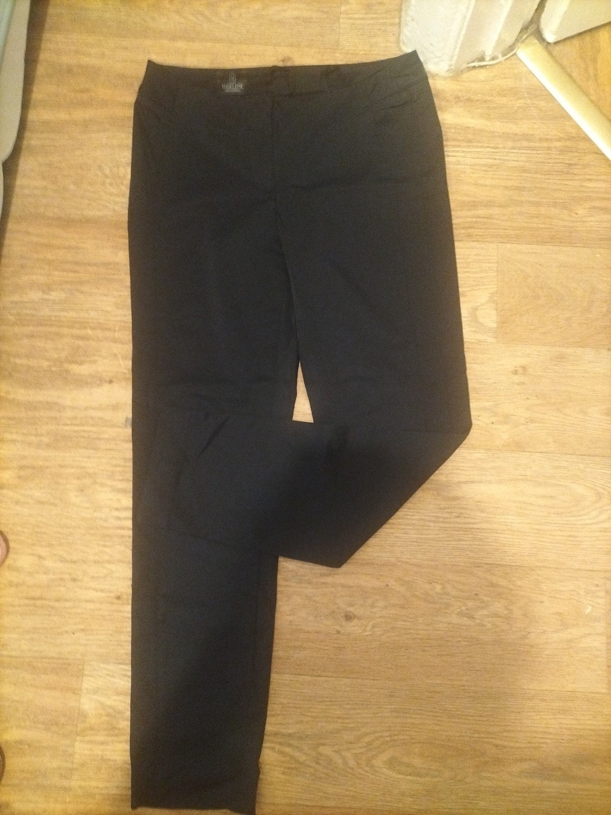 Ladies Madaline Size 12 Black Jegging Feel Trousers Pleather