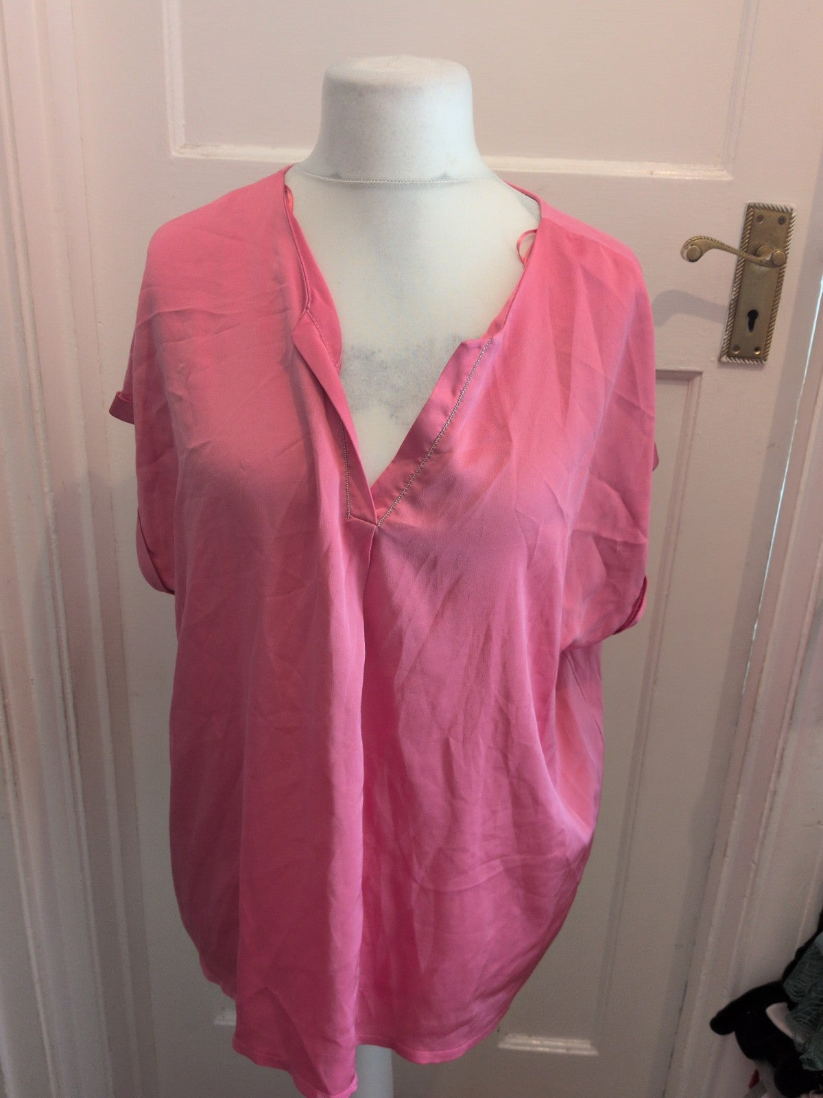 Bonita 2XL Pink Short Sleeve T-shirt Blouse