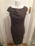 Ladies Next Size 8 Brown Lined Sleeveless Dress