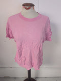 Ladies Casual Club Size 12 Pink Short Sleeve T-shirt
