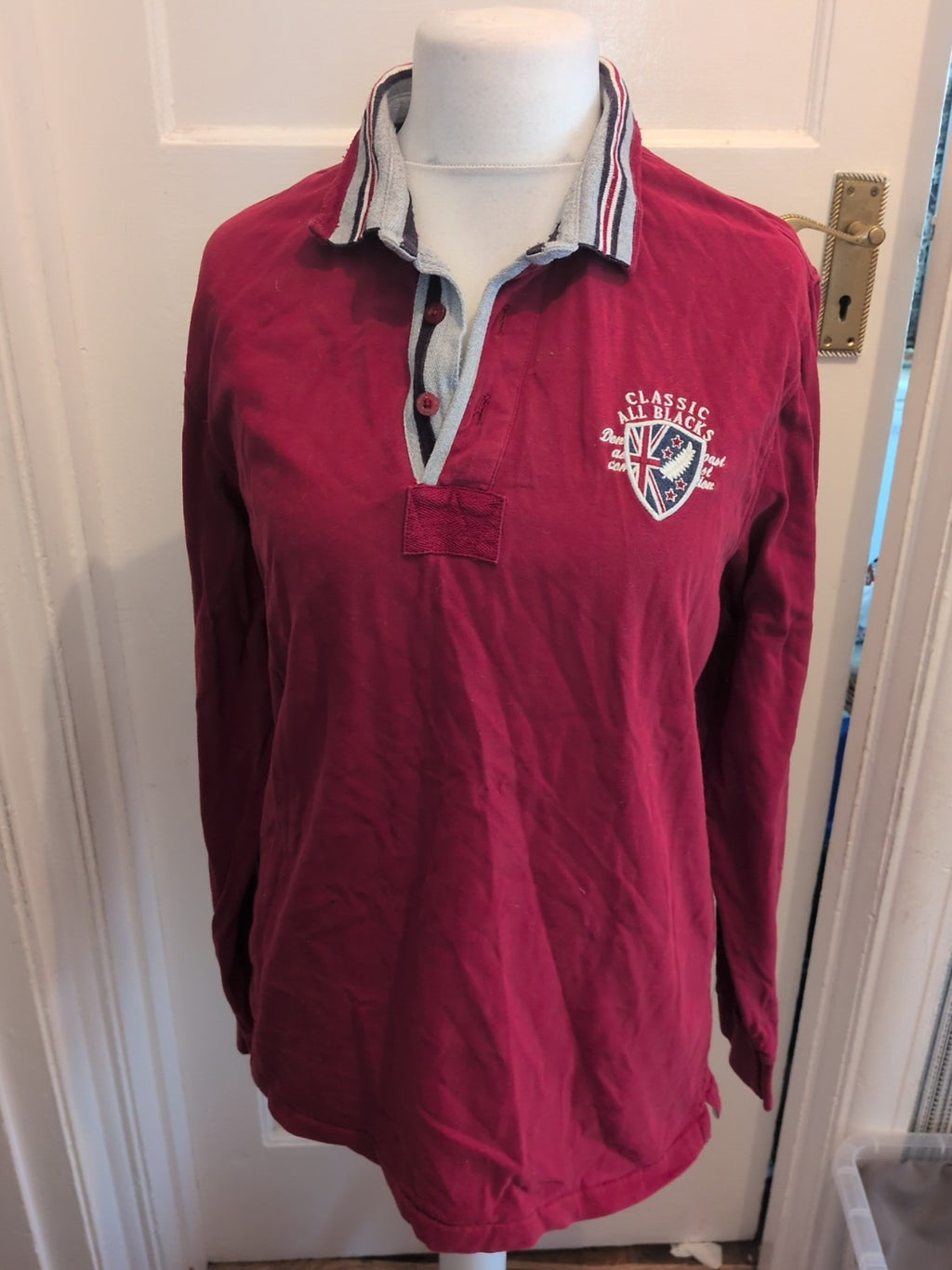 Classic All Black XL New Zealand Coach Fit Polo