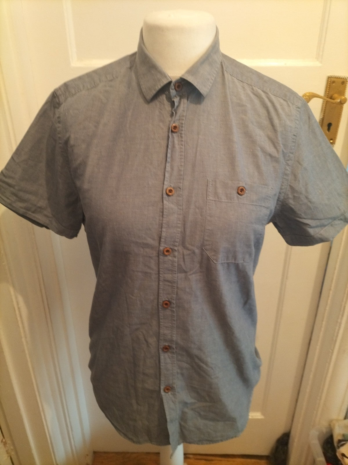 Burton Medium Grey Fitted Short Sleeve Shirt