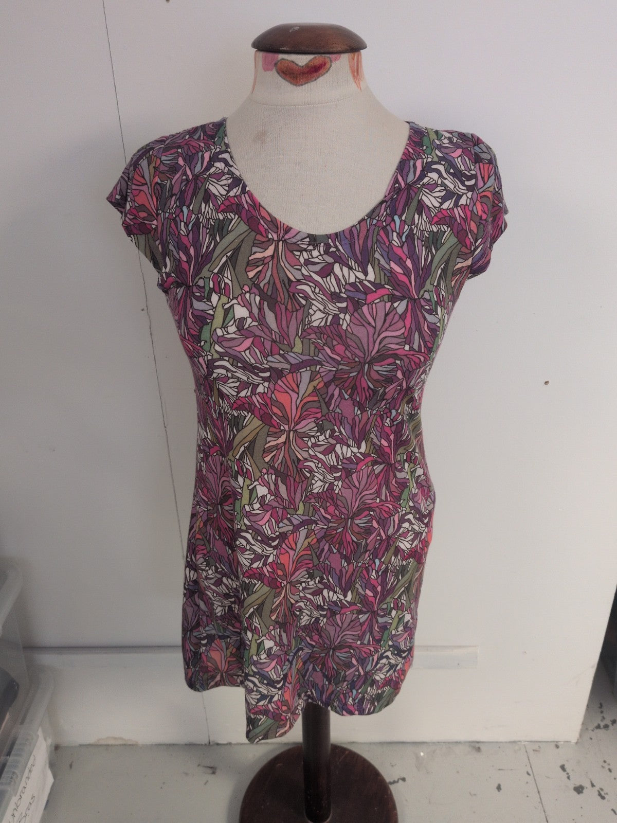 Medium Multi Coloured Cap Sleeve T-shirt