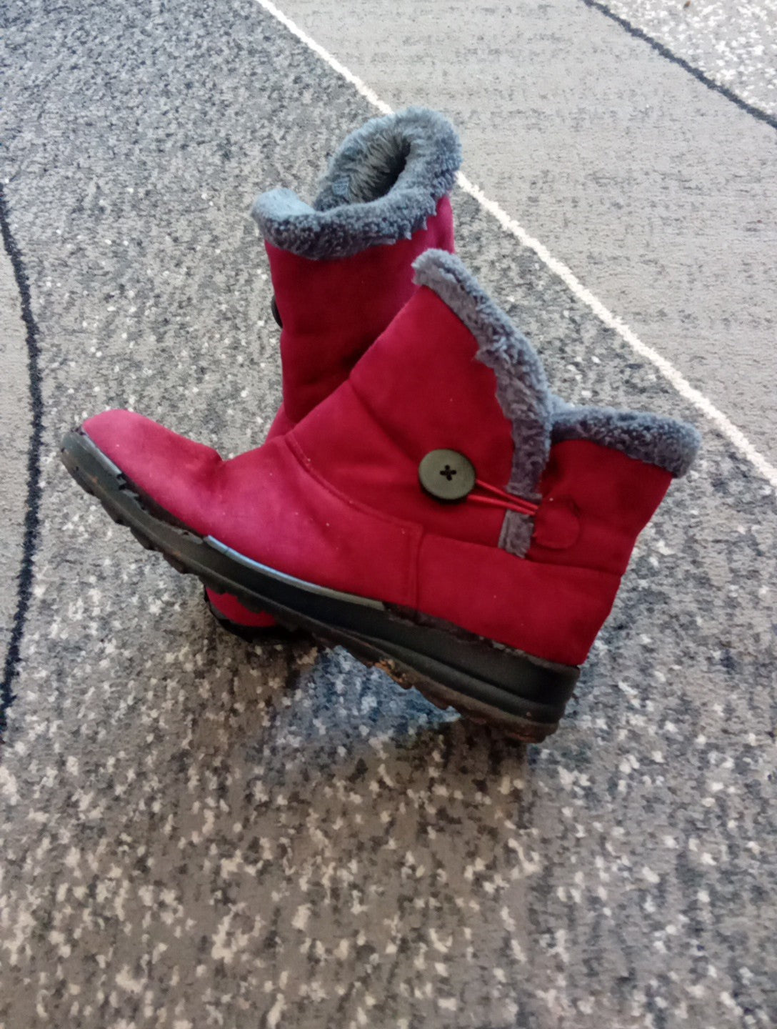 Ladies Trueform Boots Red Size 3 Free Delivery