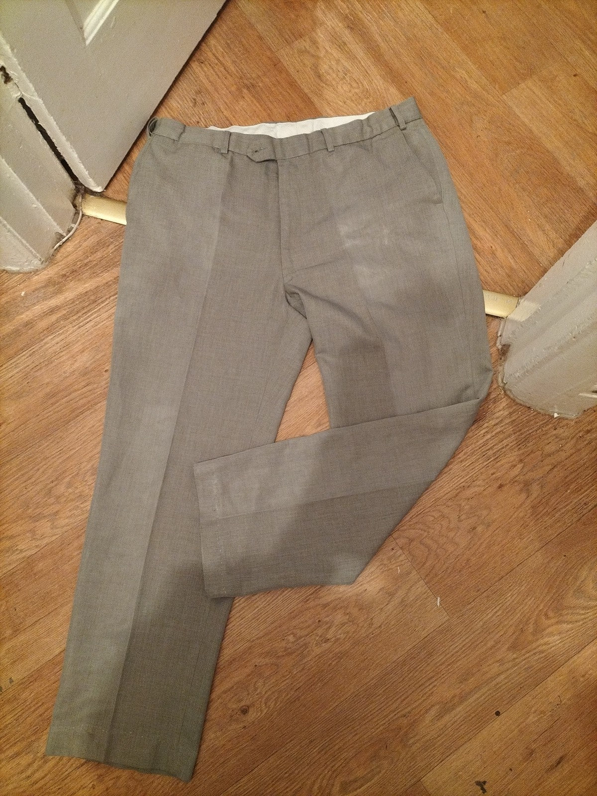 Mens Size 40" Grey Smart Trousers