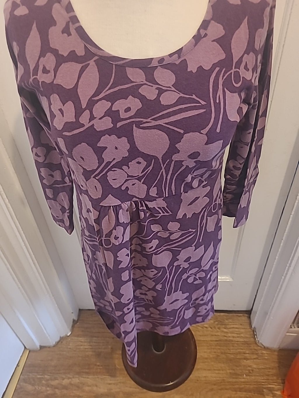 Ladies Adini Size Small 2 Tone Purple Long Sleeved Dress
