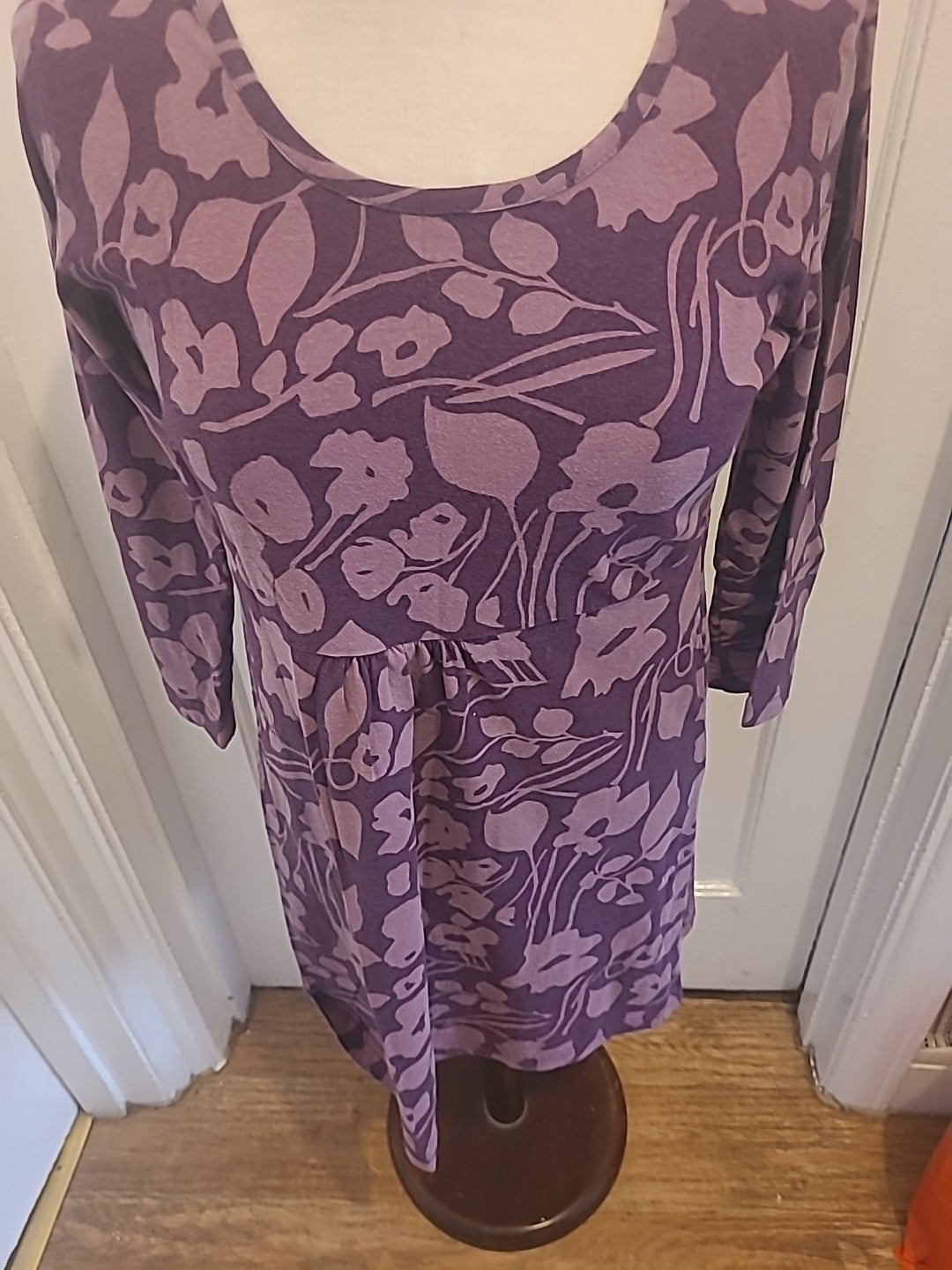 Ladies Adini Size Small 2 Tone Purple Long Sleeved Dress