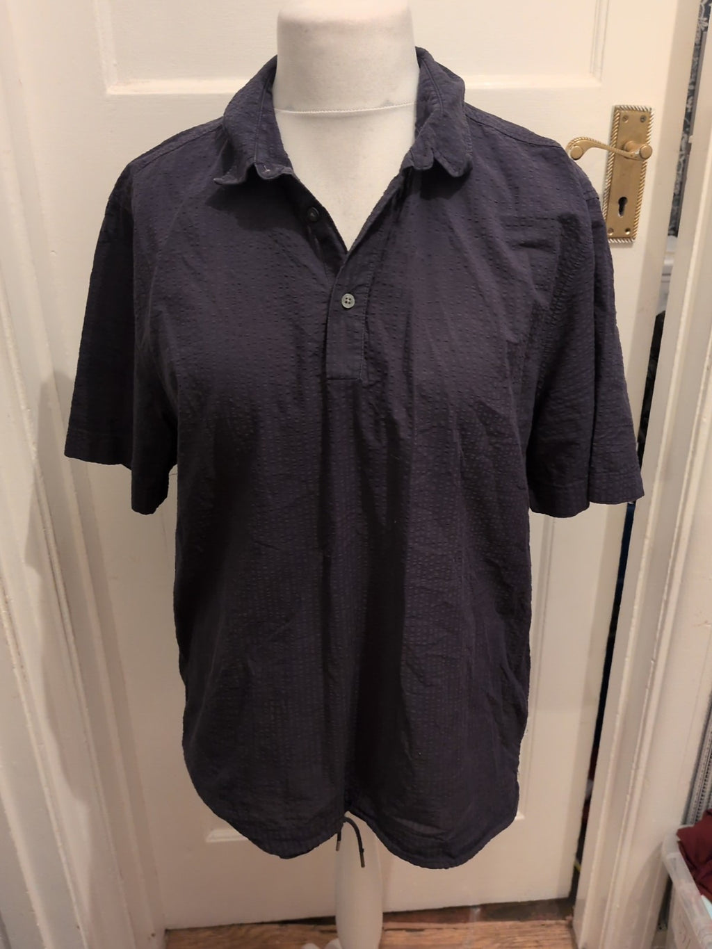 For Large Navy Short Sleeve Polo