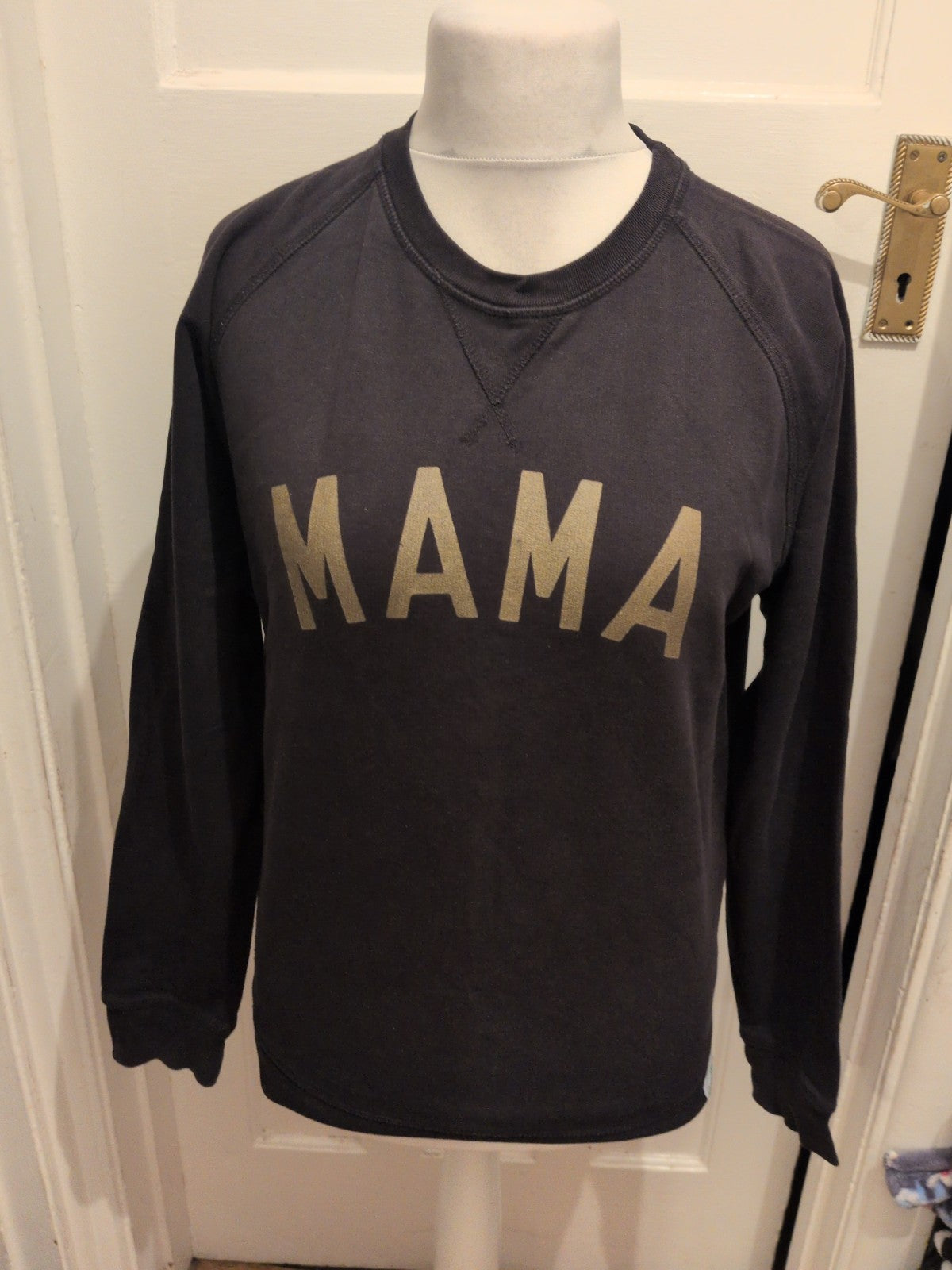 Medium Black And Gold "Mama" Pullover Jumper
