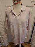 Mens Haggar Golf Size Large Pink Short Sleeved Polo(small Mark On Front)