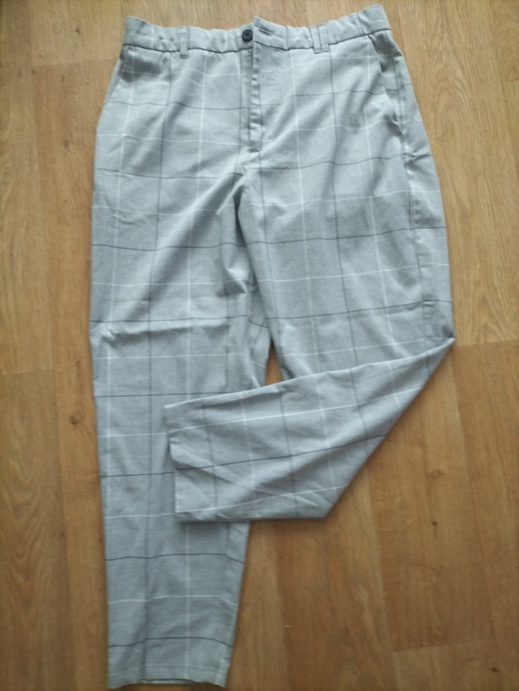 Mens Berskha Size 36" Grey Check Trousers