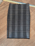 Primark 14 Grey Black White Midi Pencil Skirt