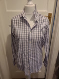 Mens Penguin Size Medium Lilac/Black Check Long Sleeved Shirt