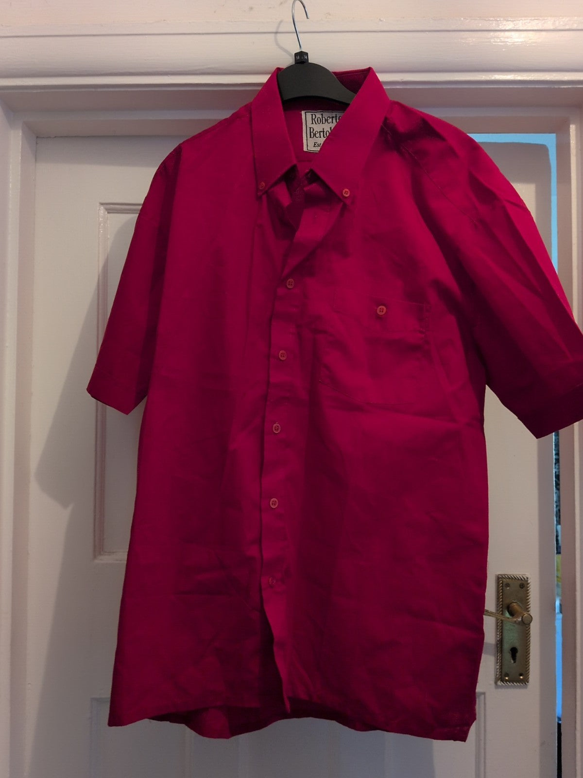 Roberto Bertolucci Large Red Shirt Short Sleeve