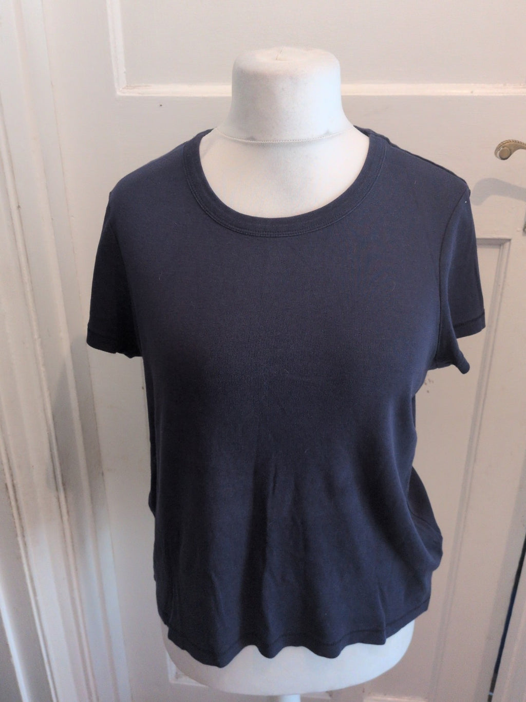 Ladies Tu Woman Size 20 Navy Short Sleeve Round Neck T-shirt