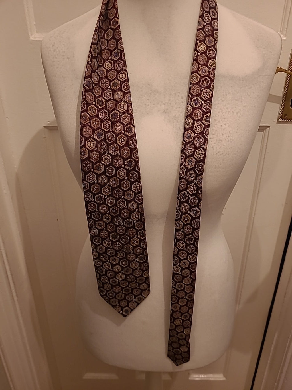 Mens Folkespeare Purple Patterned Tie