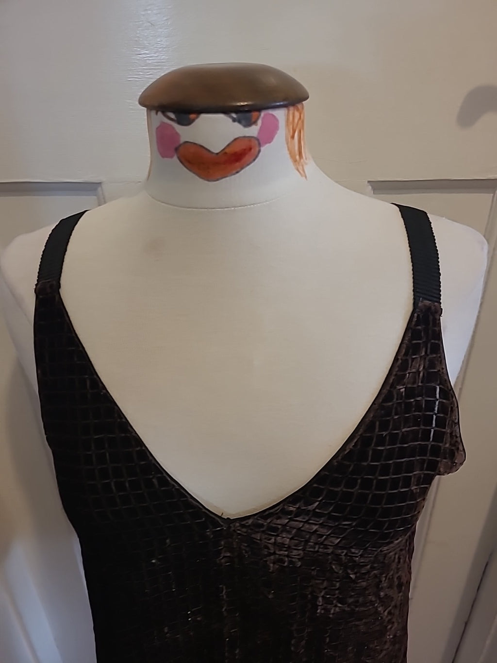 Ladies Massimo Dutti Size 12 Brown Detailed Sleeveless Tshirt