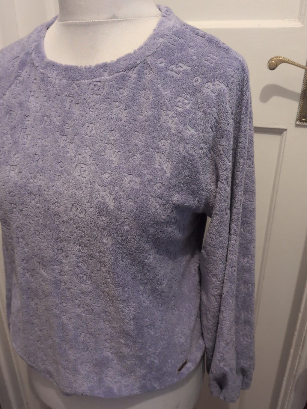 Ladies River Island Size XS Oversized Purple Jumper
