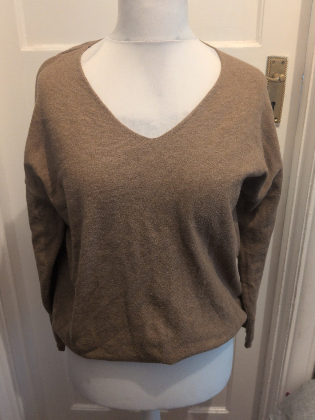 Primark Medium Brown V Neck Pullover Jumper