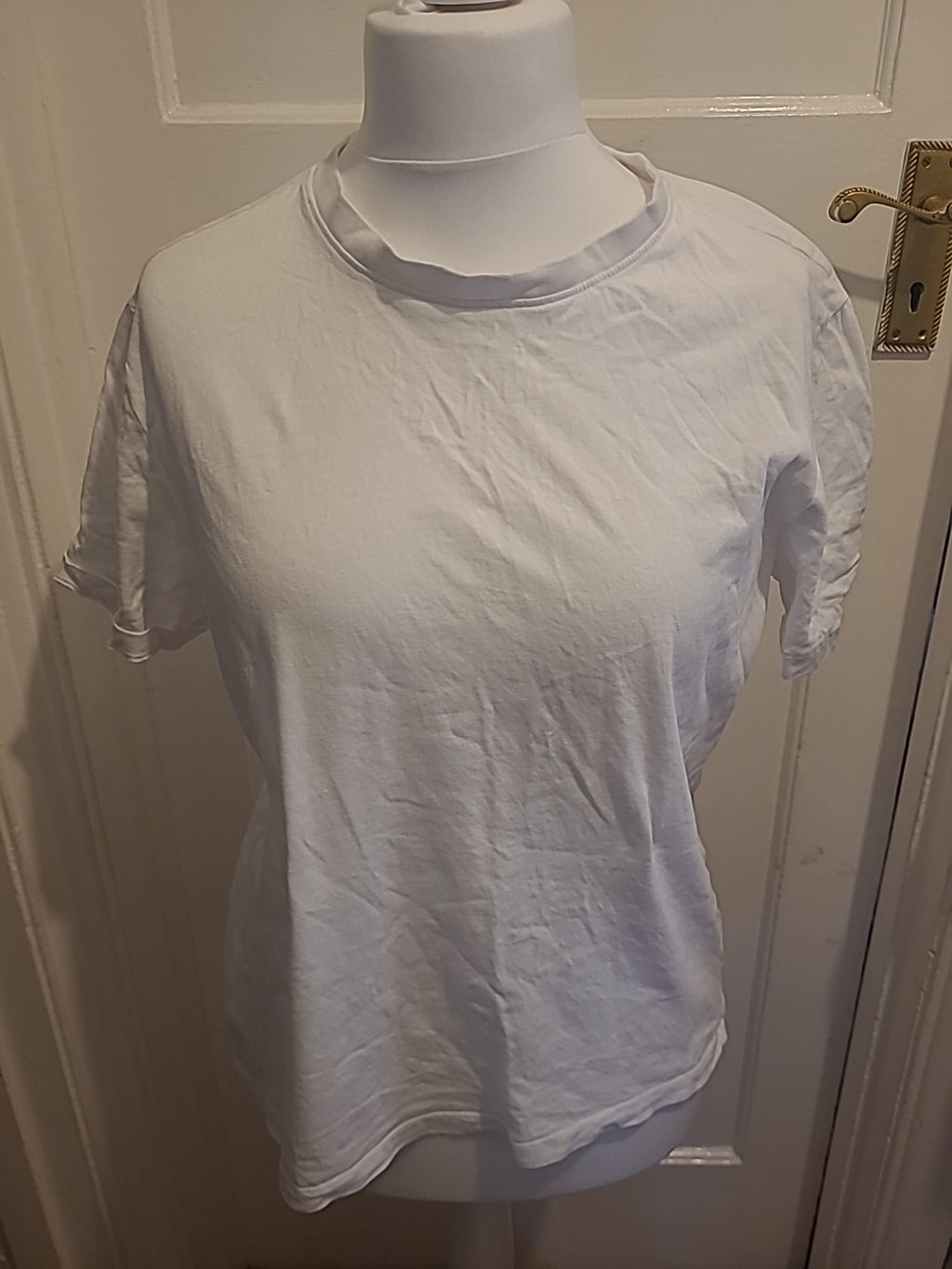 Mens Primark White Tshirt Short Sleeved Size Medium