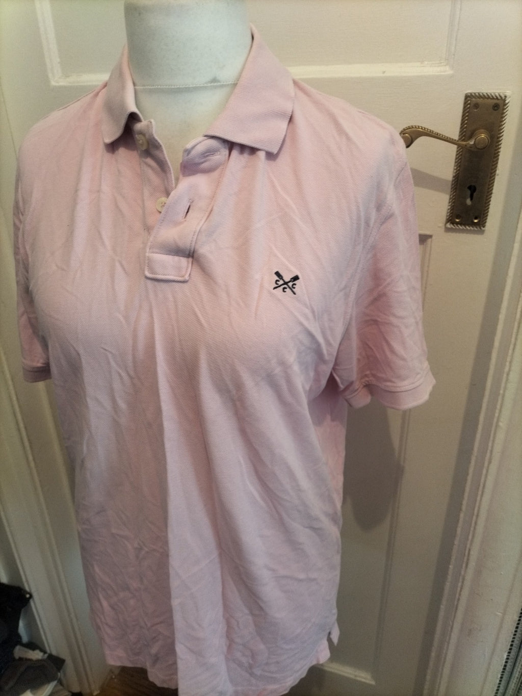Mens Crew Clothing Size M Pink Short Sleeved Polo