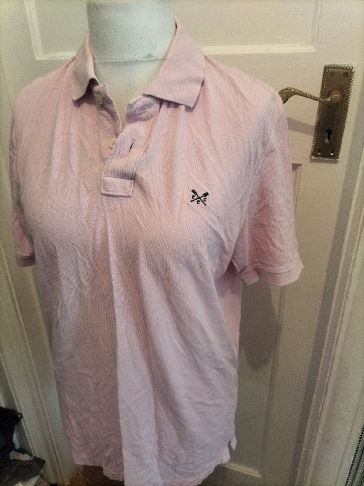 Mens Crew Clothing Size M Pink Short Sleeved Polo